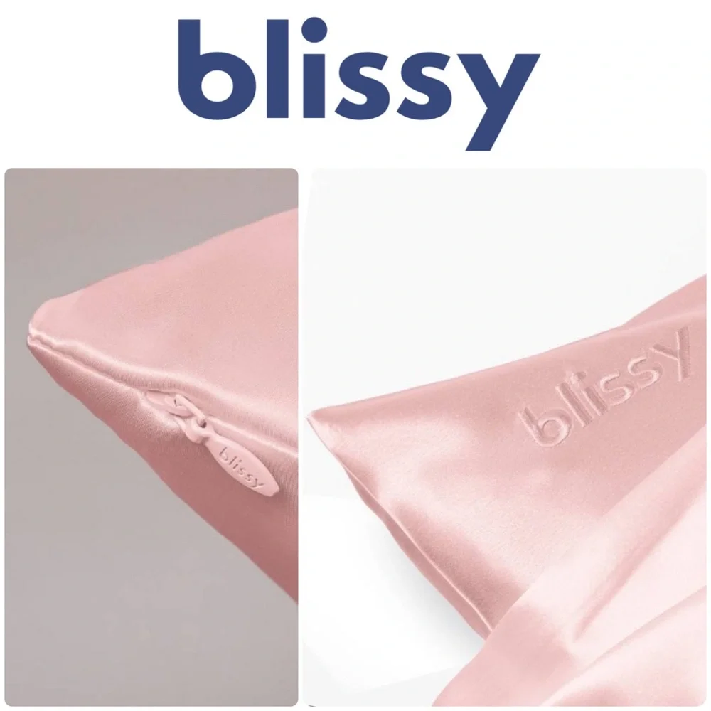 NEW ✨ Blissy 600 Thread Count Silk Pillowcase • Blush Pink • King